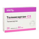 Телмисартан-СЗ таблетки 80мг 28шт Телмисартан-СЗ таблетки 80мг 28шт