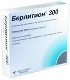 Берлитион 300 концентрат для приг. раствора для инфузий 25мг/мл 12мл 5шт