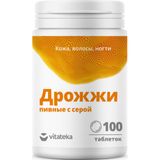 Дрожжи пивные с серой Vitateka/Витатека таблетки 500мг 100шт Дрожжи пивные с серой Vitateka/Витатека таблетки 500мг 100шт