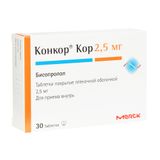Конкор Кор таблетки п/о плен. 2,5мг 30шт