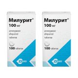 2Х Милурит таблетки 100мг 100шт 2Х Милурит таблетки 100мг 100шт