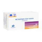 Метформин Лонг Канон таблетки с пролонгированным высвобождением 500мг 60шт Метформин Лонг Канон таблетки с пролонгированным высвобождением 500мг 60шт
