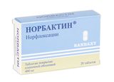 Норбактин таблетки п/о плен. 400мг 20шт Норбактин таблетки п/о плен. 400мг 20шт