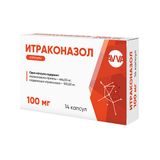 Итраконазол капсулы 100мг 14шт Итраконазол капсулы 100мг 14шт