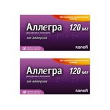 2Х Аллегра таблетки п/о плен. 120мг 10шт