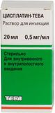 Цисплатин-Тева раствор для инъекций 0,5мг/мл 20мл Цисплатин-Тева раствор для инъекций 0,5мг/мл 20мл