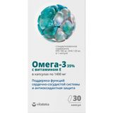 Омега-3 35% с витамином Е Vitateka/Витатека капсулы 30шт Омега-3 35% с витамином Е Vitateka/Витатека капсулы 30шт