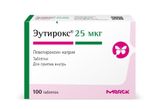 Эутирокс таблетки 25мкг 100шт Эутирокс таблетки 25мкг 100шт