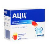 Ацц порошок для приг. раствор для приема внутрь пак. 3г 200мг 20шт