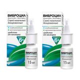 2Х Виброцил спрей наз. дозир. 35,125мкг/доза+351,25мкг/доза фл. 15мл (95 доз) №1
