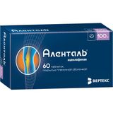 Аленталь таблетки п/о плен. 100мг 60шт Аленталь таблетки п/о плен. 100мг 60шт