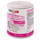 Бинт эластичный средней растяжимости с застежками-клипсами Унга First Aid/Ферстэйд 5м х 8см