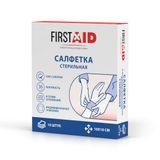 Салфетка марлевая медицинская стерильная 8 слоев сложений First Aid/Ферстэйд 10х10см 10шт Салфетка марлевая медицинская стерильная 8 слоев сложений First Aid/Ферстэйд 10х10см 10шт