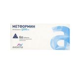 Метформин таблетки п/о плен. 500мг 60шт Метформин таблетки п/о плен. 500мг 60шт