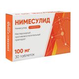 Нимесулид таблетки 100мг 30шт Нимесулид таблетки 100мг 30шт