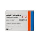 Фраксипарин раствор для п/к введ. шприц 9500МЕ анти-Ха/мл 0,4мл 10шт Фраксипарин раствор для п/к введ. шприц 9500МЕ анти-Ха/мл 0,4мл 10шт