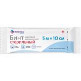 Бинт марлевый стерильный Клинса 5м х 10см
