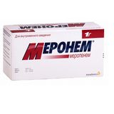 Меронем порошок для приг. раствора для в/в введ. 1000мг 10шт