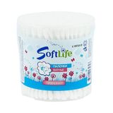 Палочки ватные SoftLife/СофтЛайф банка круглая 200шт Палочки ватные SoftLife/СофтЛайф банка круглая 200шт