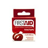 Лейкопластырь фиксирующий медицинский на нетканой основе First Aid/Ферстэйд 1,25х500см Лейкопластырь фиксирующий медицинский на нетканой основе First Aid/Ферстэйд 1,25х500см