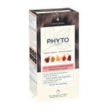 Набор Phyto/Фито: Краска-краска для волос 50мл тон 4 Шатен+Молочко 50мл+Маска-защита цвета 12мл+Перчатки