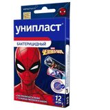 Лейкопластырь бактерицидный Человек паук Унипласт 12шт Лейкопластырь бактерицидный Человек паук Унипласт 12шт