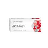 Дигоксин таблетки 0,25мг 30шт Дигоксин таблетки 0,25мг 30шт