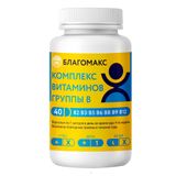 Витамины группы В комплекс Благомакс капсулы 0,15г 40шт