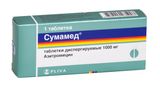Сумамед таблетки, диспергируемые в полости рта 1000мг Сумамед таблетки, диспергируемые в полости рта 1000мг