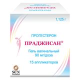 Праджисан гель вагинальный аппликатор 90мг/доза 1,125г 15шт Праджисан гель вагинальный аппликатор 90мг/доза 1,125г 15шт