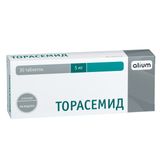 Торасемид таблетки 5мг 30шт Торасемид таблетки 5мг 30шт