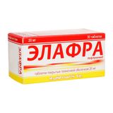 Элафра таблетки п/о плен. 20мг 30шт Элафра таблетки п/о плен. 20мг 30шт
