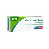 Метформин-Тева таблетки п/о плен. 1000мг 30шт Метформин-Тева таблетки п/о плен. 1000мг 30шт