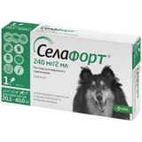 Селафорт капли на холку для собак весом от 20,1 до 40кг пипетка 240мг 2мл