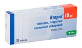Аторис таблетки п/о плен. 10мг 30шт