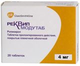 Реквип Модутаб таблетки пролонг. действия 4мг 28шт