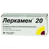 Леркамен 20 таблетки п/о плен. 20мг 60шт Леркамен 20 таблетки п/о плен. 20мг 60шт