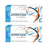 1X Селектра таблетки п/о плен. 10мг 56шт + 1X Селектра таблетки п/о плен. 10мг 28шт 1X Селектра таблетки п/о плен. 10мг 56шт + 1X Селектра таблетки п/о плен. 10мг 28шт