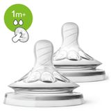 Соска силиконовая медленный поток с 1+ мес. Natural Philips Avent 2шт (SCF042/27)