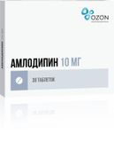 Амлодипин таблетки 10мг 30шт Амлодипин таблетки 10мг 30шт