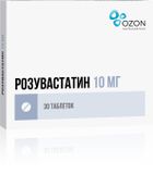 Розувастатин таблетки п/о плен. 10мг 30шт Розувастатин таблетки п/о плен. 10мг 30шт