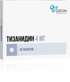 Тизанидин таблетки 4мг 30шт Тизанидин таблетки 4мг 30шт