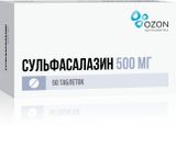 Сульфасалазин таблетки п/о плен. 500мг 50шт Сульфасалазин таблетки п/о плен. 500мг 50шт