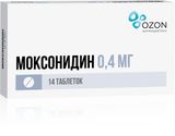 Моксонидин таблетки п/о плен. 0,4мг 14шт Моксонидин таблетки п/о плен. 0,4мг 14шт