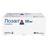 Лозап таблетки п/о плен. 50мг 60шт Лозап таблетки п/о плен. 50мг 60шт