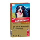Адвантикс капли на холку для собак весом от 40 до 60кг 6мл 4шт Адвантикс капли на холку для собак весом от 40 до 60кг 6мл 4шт