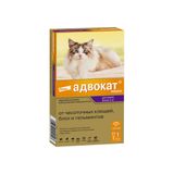 Адвокат раствор для кошек массой от 4 до 8кг пипетка 100мг/1мл+10мг/1мл 0,8мл