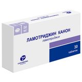 Ламотриджин Канон таблетки 50мг 30шт Ламотриджин Канон таблетки 50мг 30шт