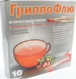 Гриппофлю клюква пор д/приг р-ра внутрь 13г 10шт Гриппофлю клюква пор д/приг р-ра внутрь 13г 10шт