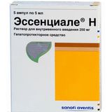 Эссенциале Н раствор для в/в введ. 250мг/5мл 5мл 5шт Эссенциале Н раствор для в/в введ. 250мг/5мл 5мл 5шт